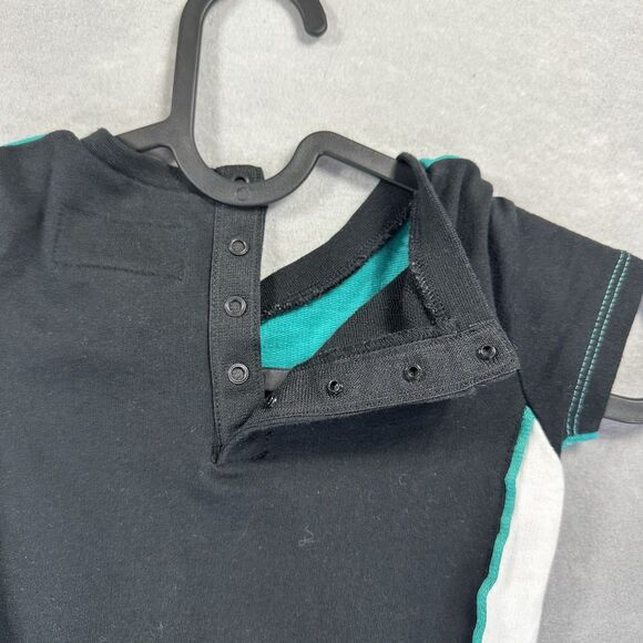 Jordan Little Kids 18M One Piece Air Bubble Jumpsuit Teal Snap Close - Picture 7 of 14